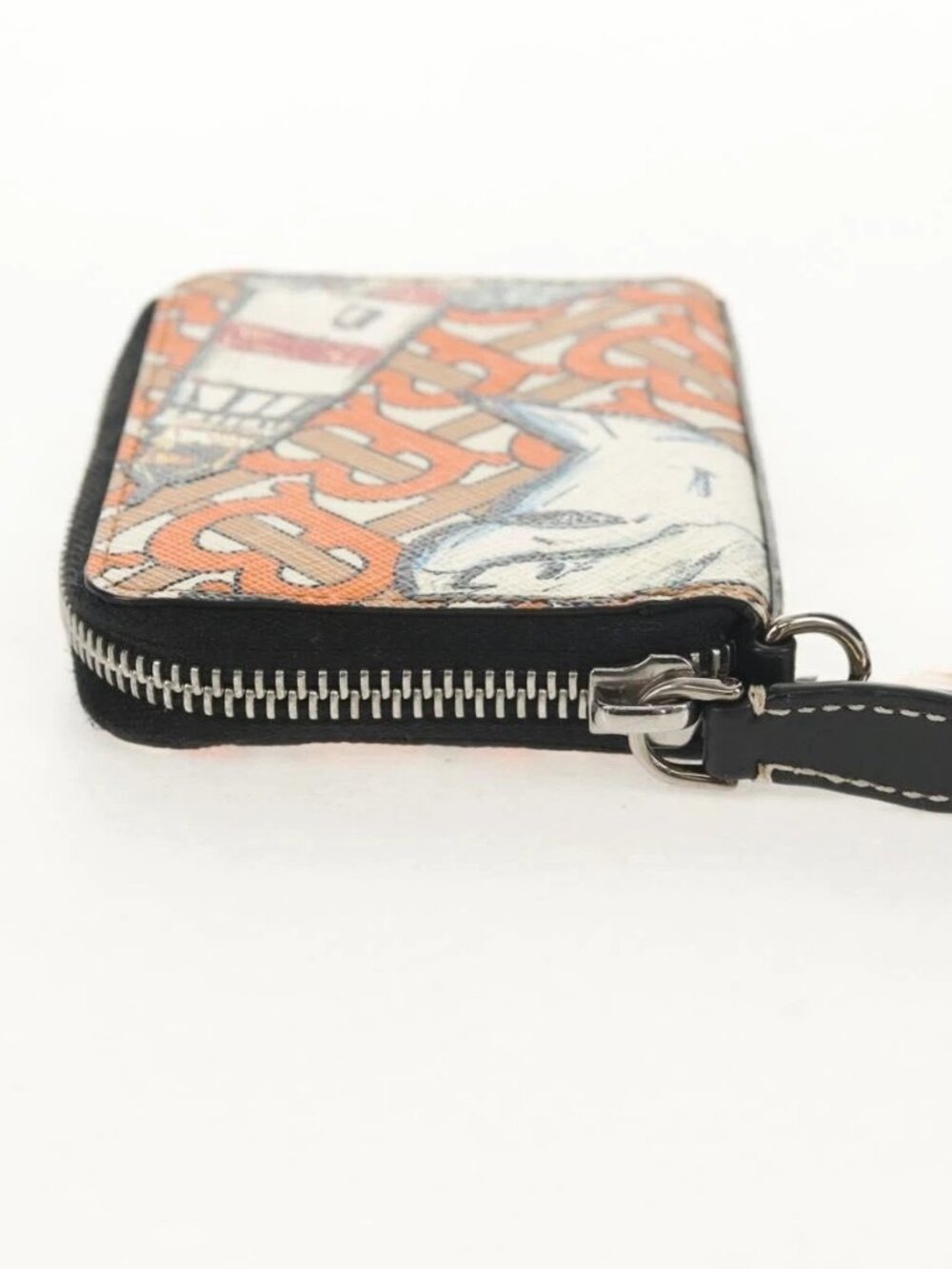 BURBERRY Coin Purse Neck Pouch PVC Beige Silve - Picture 7 of 16